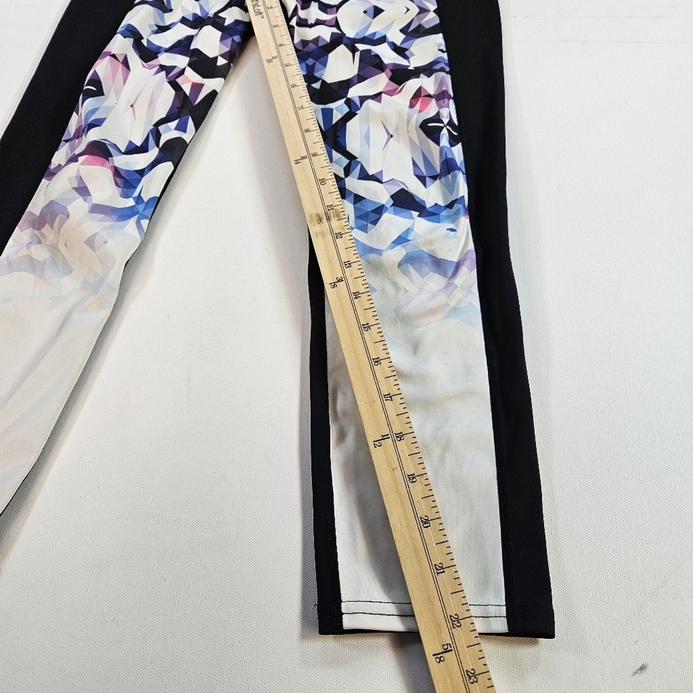 Athleta Capri Leggings XS Black Casual Yoga Geometric #6340 - Picture 2 of 7